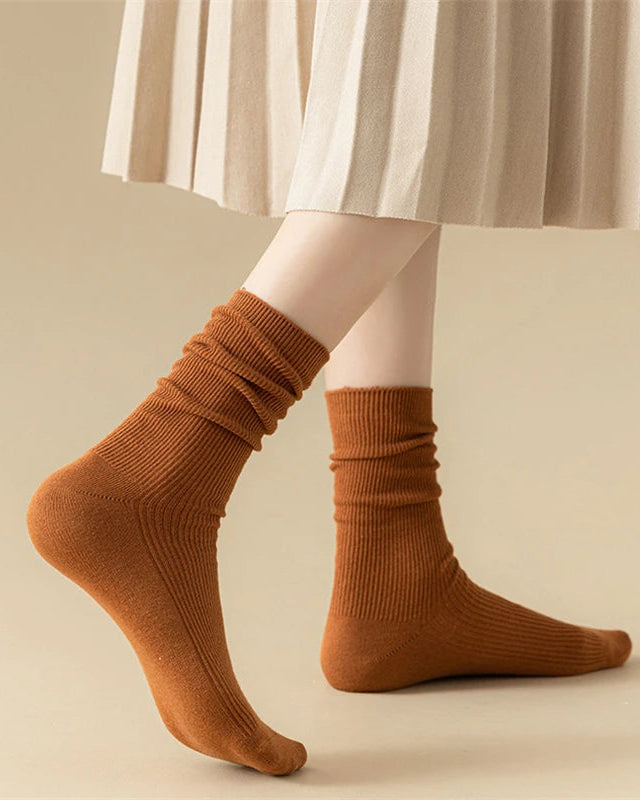 Combed Cotton Pile Crew Socks