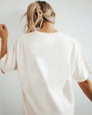 Aesthetic Berry Print Casual Cotton Top