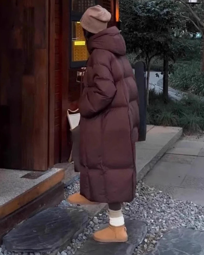 Women's Long Hooded Puffer Coat