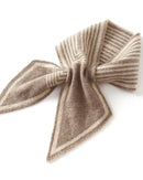 Wool Cashmere Houndstooth Knit Ring Scarf