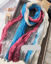 Pleated Long Scarf Shawl