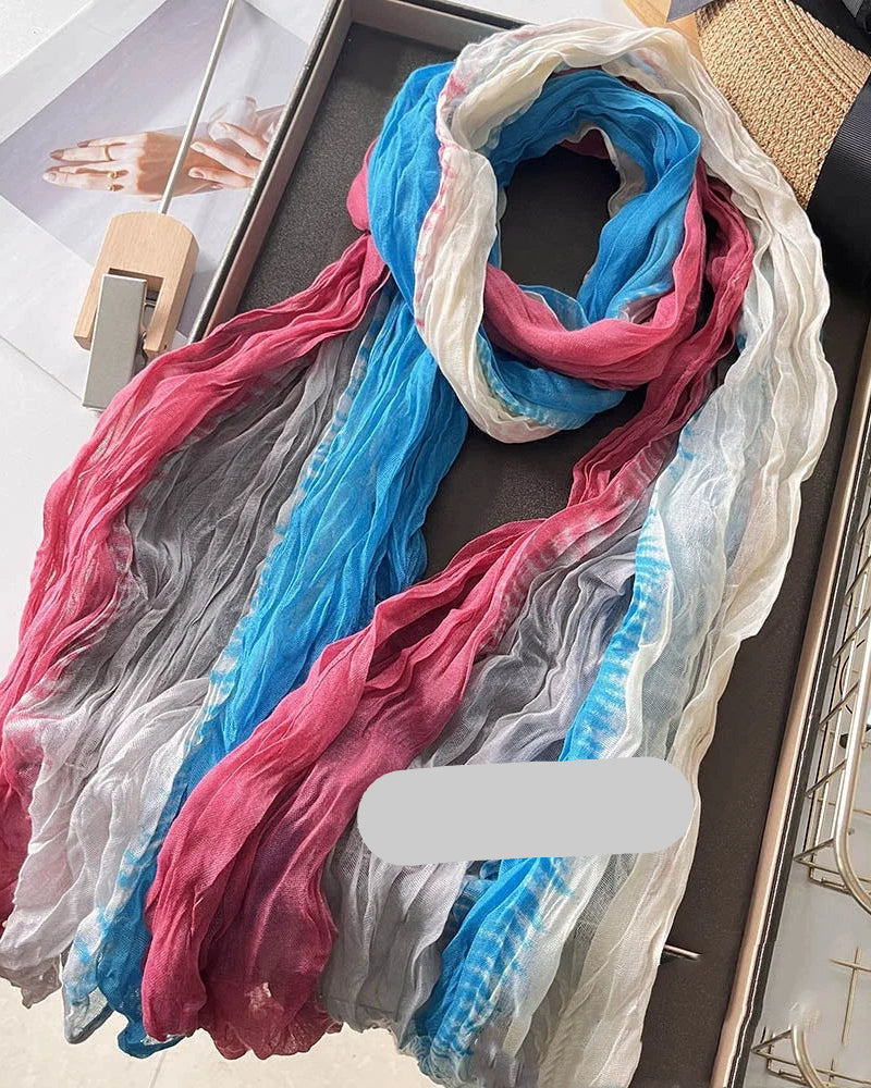 Pleated Long Scarf Shawl