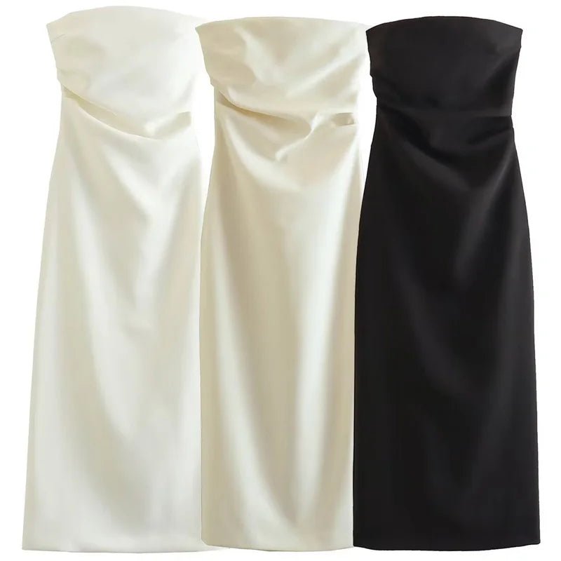 Ruffled Off-The-Shoulder And Backless Dress