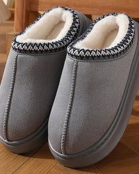 Stylish Platform Non-Slip Plush Slippers