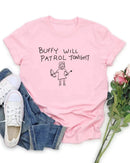 Casual Crew-Neck Printed T-Shirt