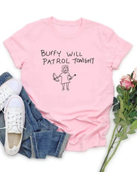 Casual Crew-Neck Printed T-Shirt