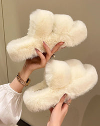 Fluffy Fur House Slippers