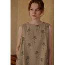 Cotton-colored Woven Jacquard  Nightdress