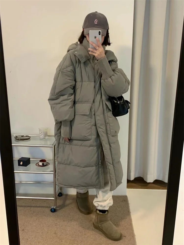 Oversized Long Parka Jacket with A Hood