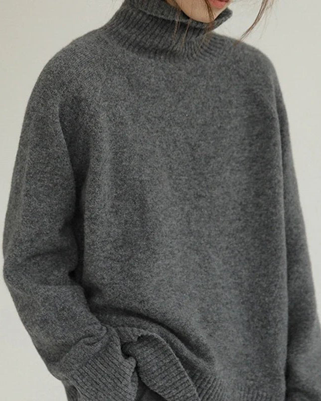 Wool Loose Turtleneck Sweater