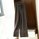 Drawstring Wide-Leg Wool Pants