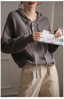 Drawing Pure Wool Knitted Hoodie