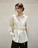 Elegant Lapel Single-Breasted Ol Shirt