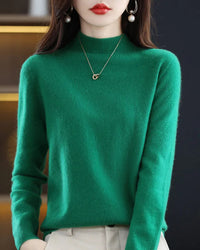 Merino Wool Mock Neck Sweater