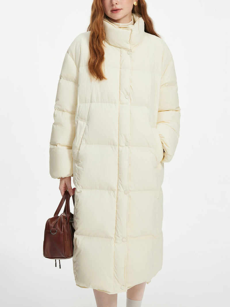 Gentle Style Mid-length Down Coat