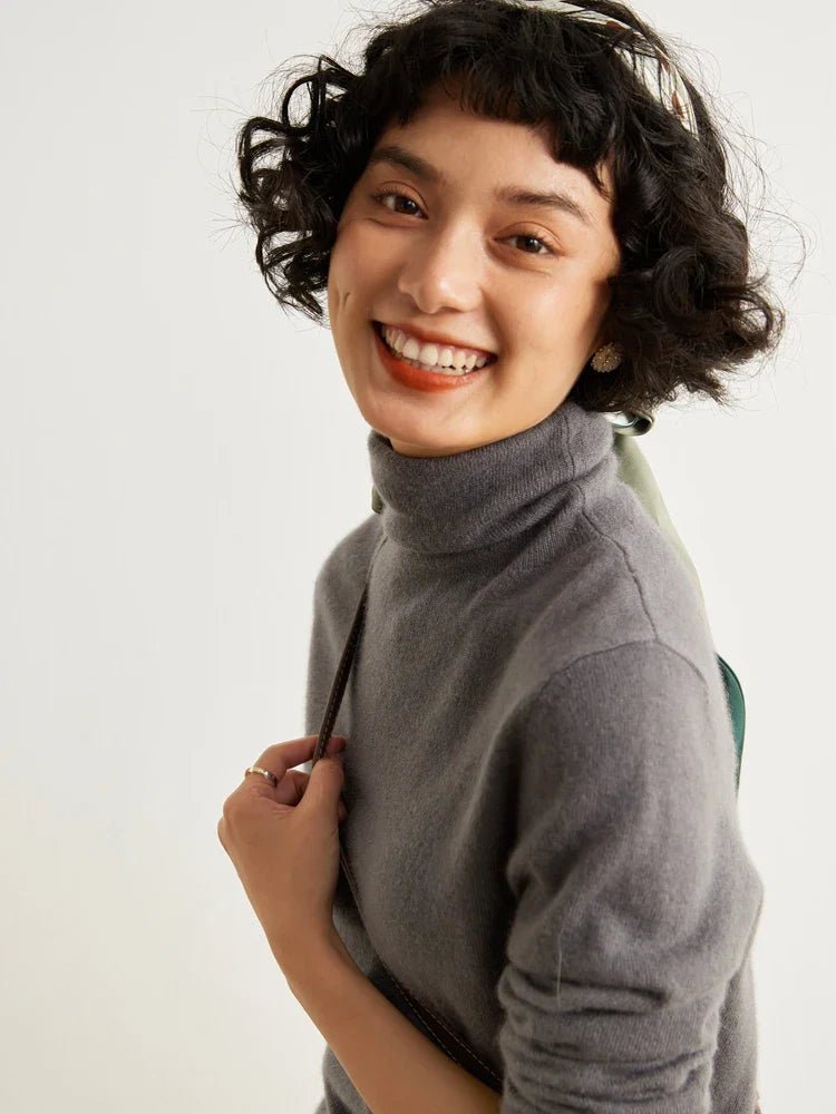 100% Cashmere Pile Collar Jumper