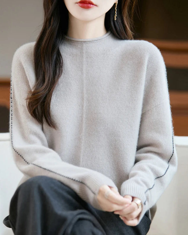 Rolled-Neck Merino Wool Sweater