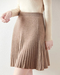 Wavy High-Waisted Sweet Knit Wool Mini Skirt