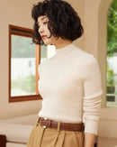 Cashmere Turtleneck Pullover Slim-Fit Knit Sweater