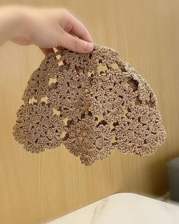 Breathable Hollowed Knit Beret Hat