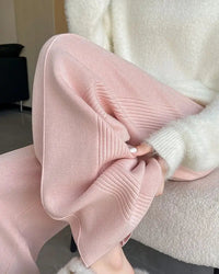 Women's Relaxed Knit Wide Leg Pants