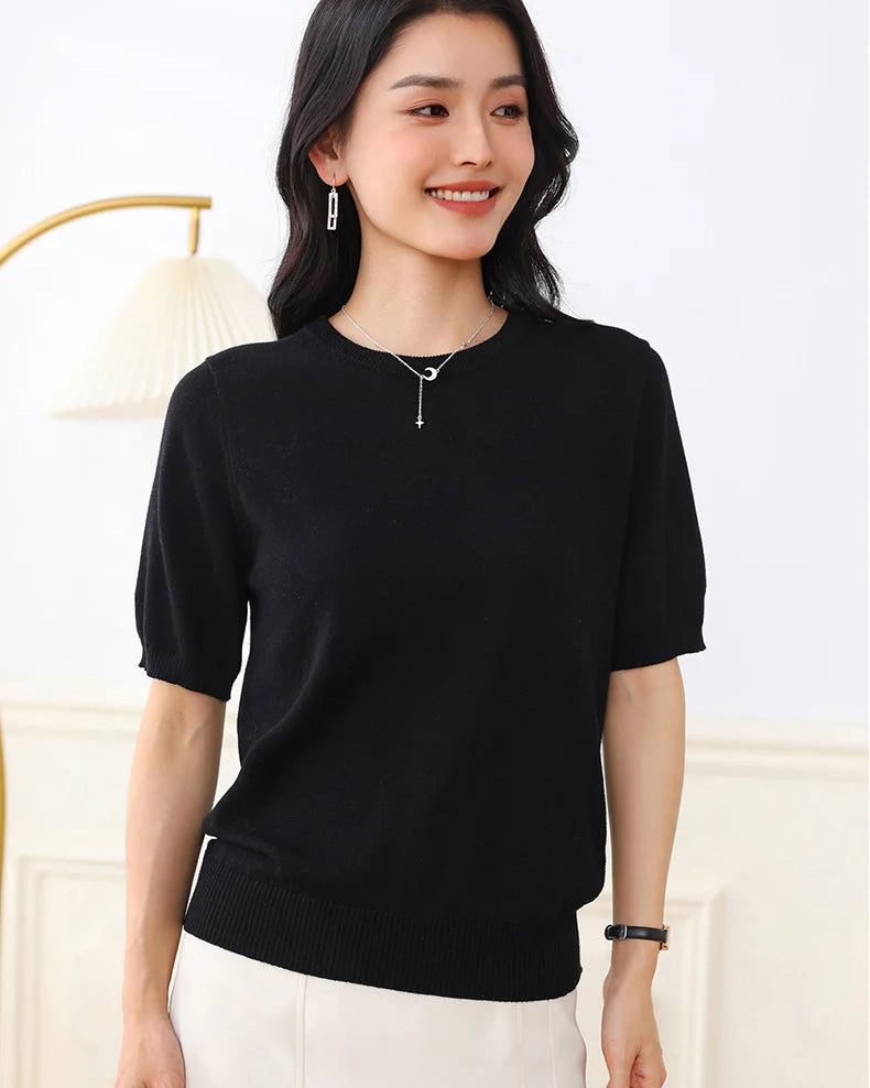 Everyday Cotton O-Neck Knit Tee