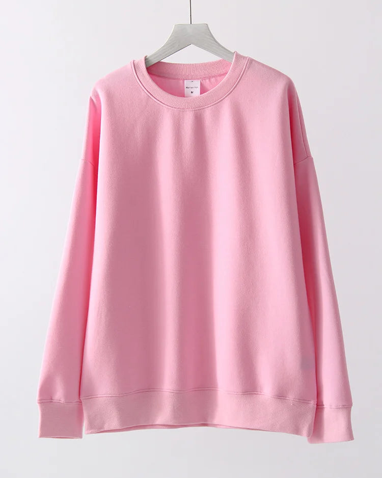 Loose-Fit Pure Cotton Pullover Sweatshirt
