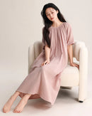 Relaxed Cotton Short Sleeve Sleep Dress