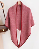 Textured Wool Blend Triangle Shawl