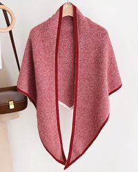 Textured Wool Blend Triangle Shawl