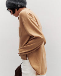 Loose-Fit Mid-Length Knitted Cardigan