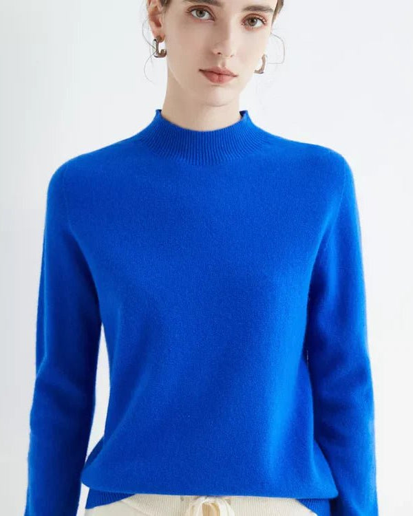 Basic Style Round Neck Wool Jumper
