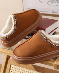 Stylish Platform Non-Slip Plush Slippers