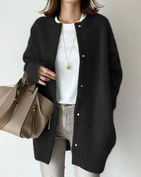 Brushed Knit Pocket Cardigan
