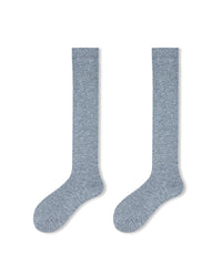 Wool Blend Ribbed Knee-High Socks