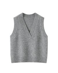 Deep V Neck Wool Vest