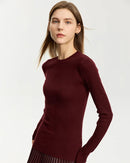 Simple Slim-Fit Wool Crewneck Sweater