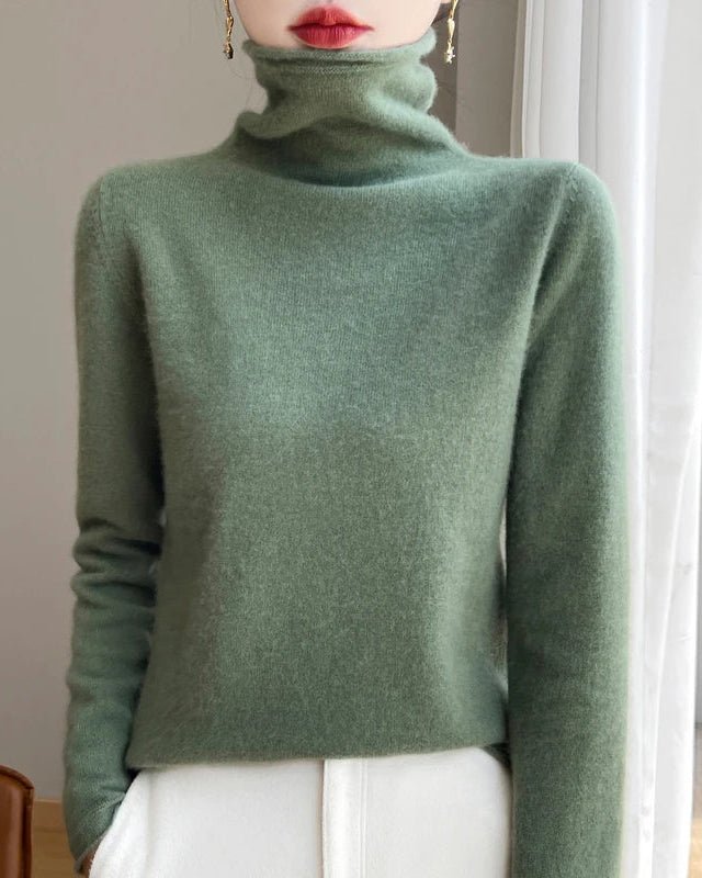 Knitted Wool Turtleneck Sweater