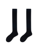 Wool Blend Ribbed Knee-High Socks