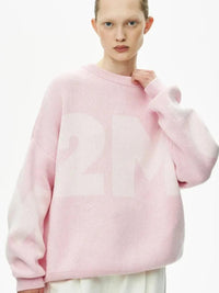 Oversized O-neck Knitted Pullover