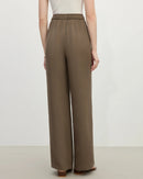Linen Straight Elastic High Waist Pants
