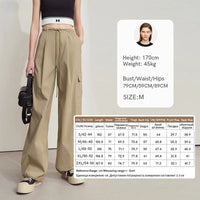Solid Drawstring Wide-leg Pants