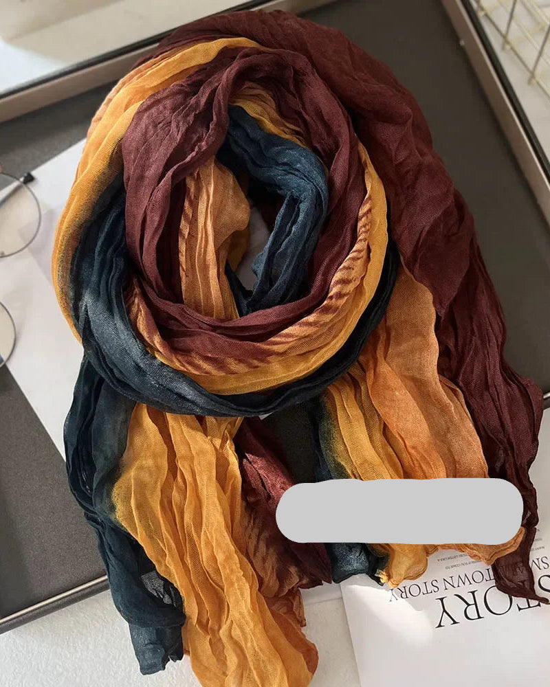 Pleated Long Scarf Shawl