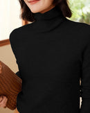 Classic Wool Turtleneck Pullover Sweater
