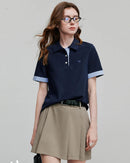 Embroidered Piqué Short Sleeve Top