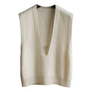 Deep V-Neck Wool Vest