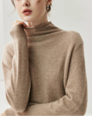 Cashmere Reversible Turtleneck Cardigan Sweater