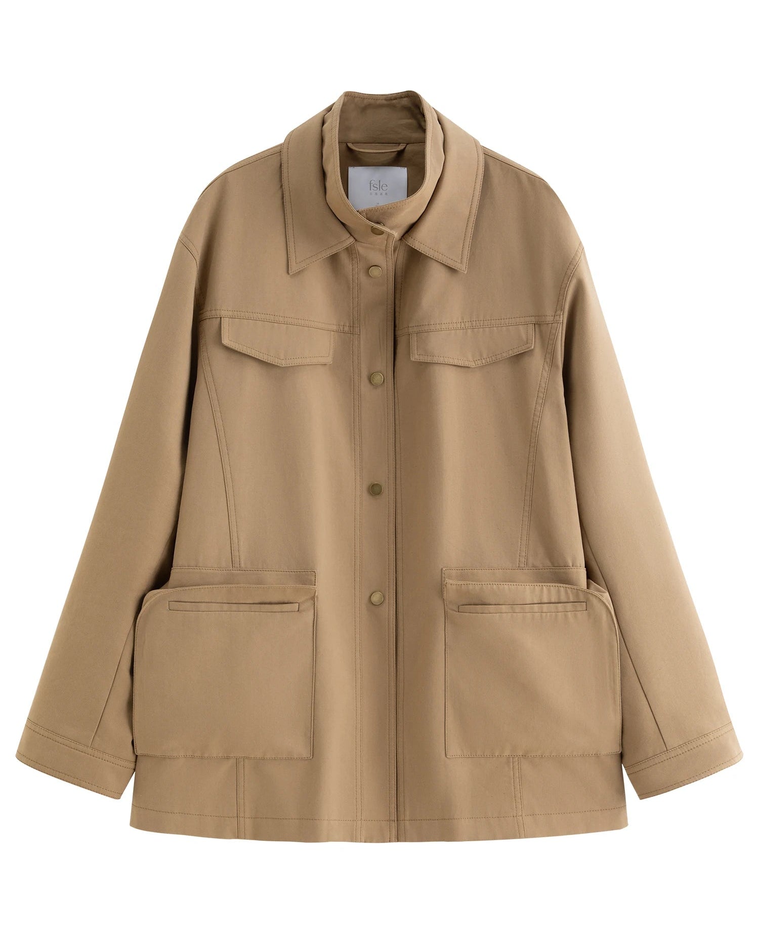 Cotton Lyocell Solid Turtleneck Loose Long Knit Coat