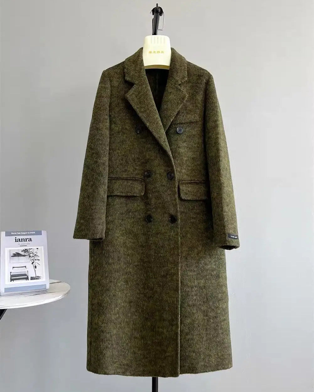 Longline Wool Cashmere Blend Coat