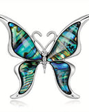 Exquisite Butterfly Shell Brooch